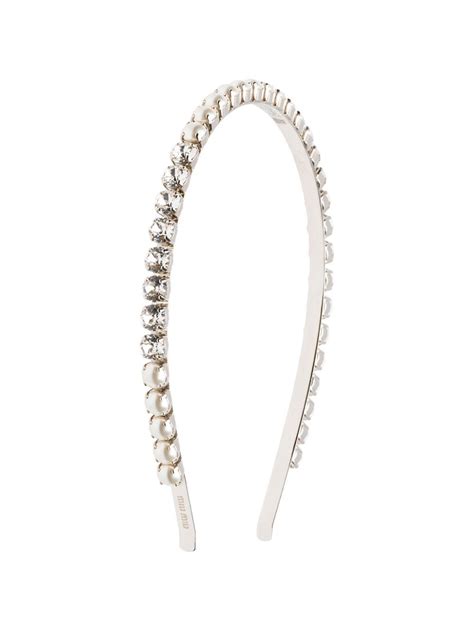 miu miu crystal headband|miumiu headbands.